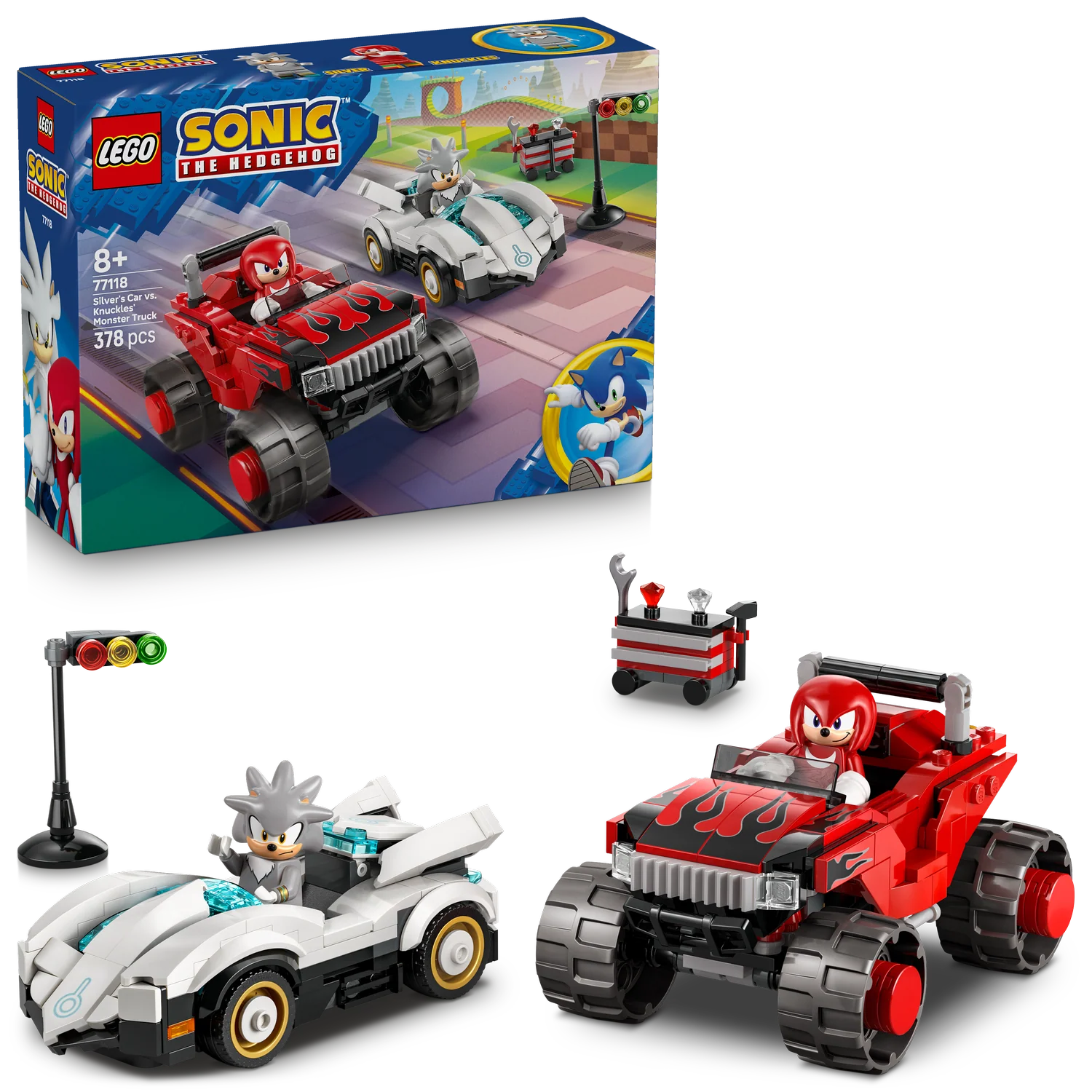 LEGO® Sonic the Hedgehog™ Silver’s Car vs. Knuckles’ Monster Truck