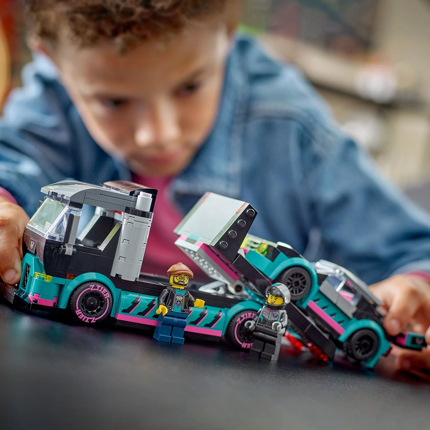 LEGO® City Race Car and Car Carrier Truck