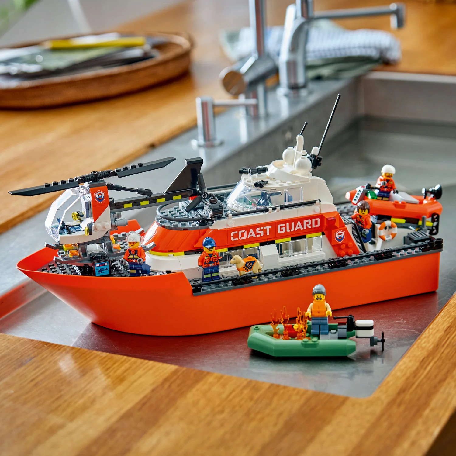 LEGO® City Coast Guard Rescue Boat & Helicopter