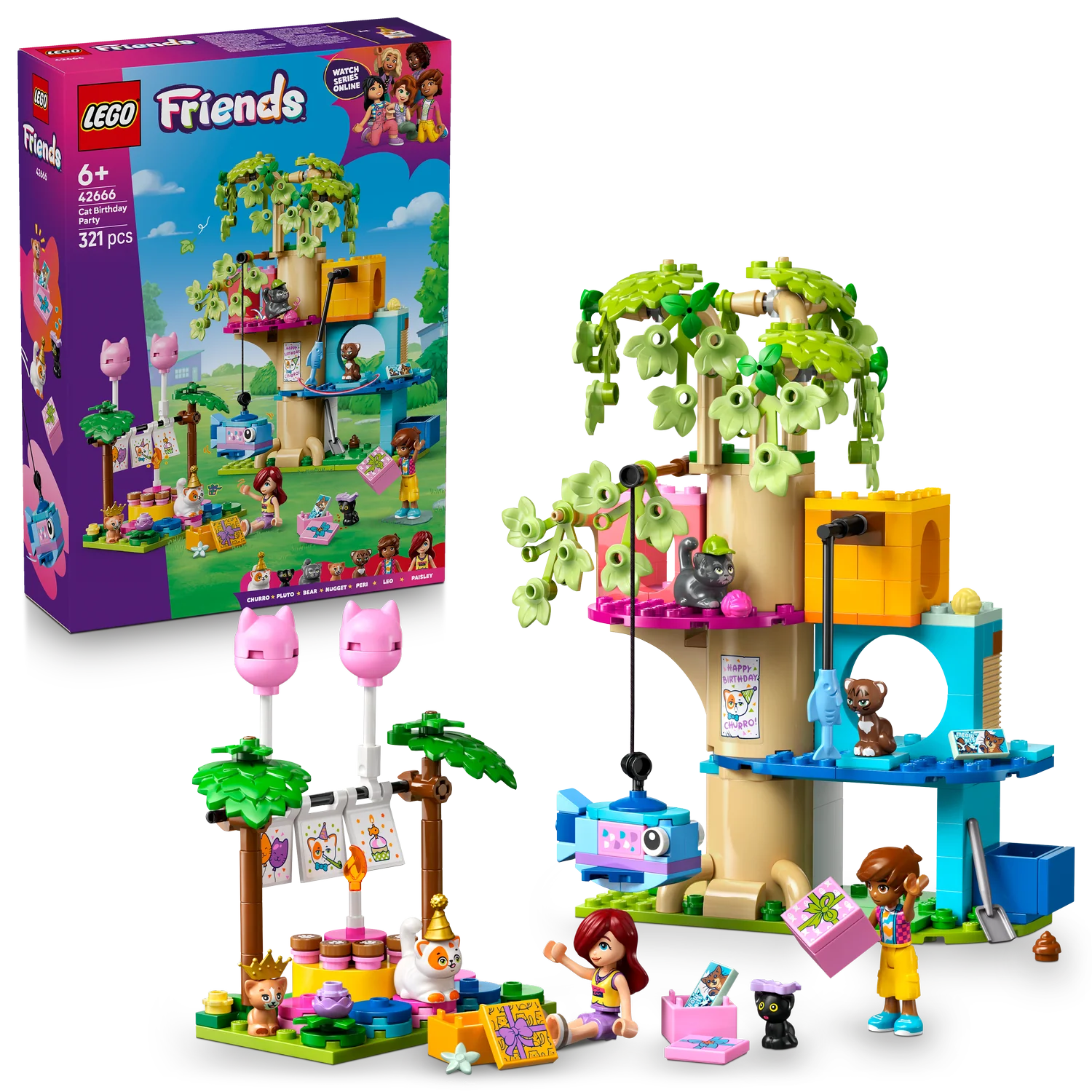 LEGO® Friends™ Cat Birthday Party & Tree House