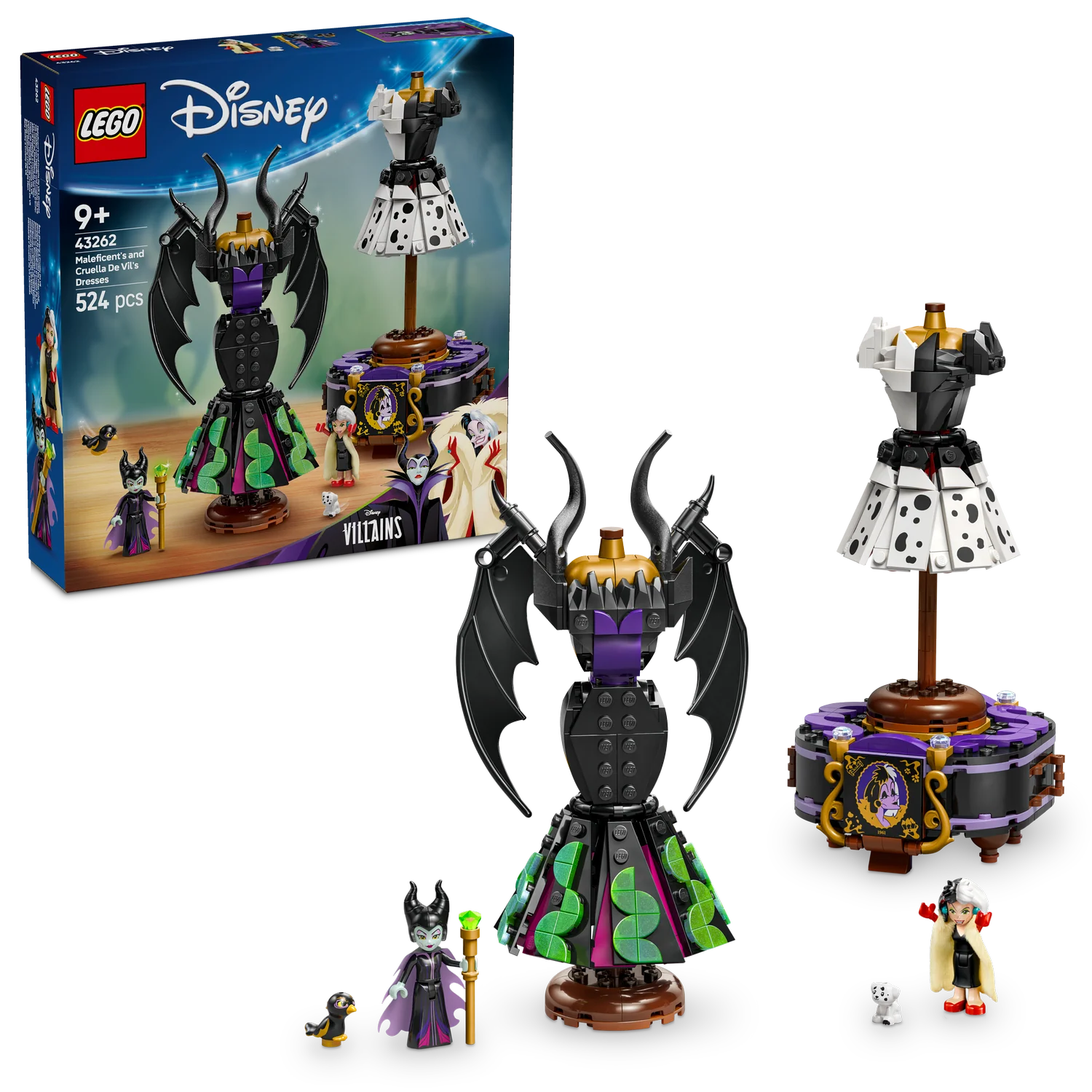 LEGO® Disney™ Villains Maleficent’s and Cruella De Vil’s Dresses