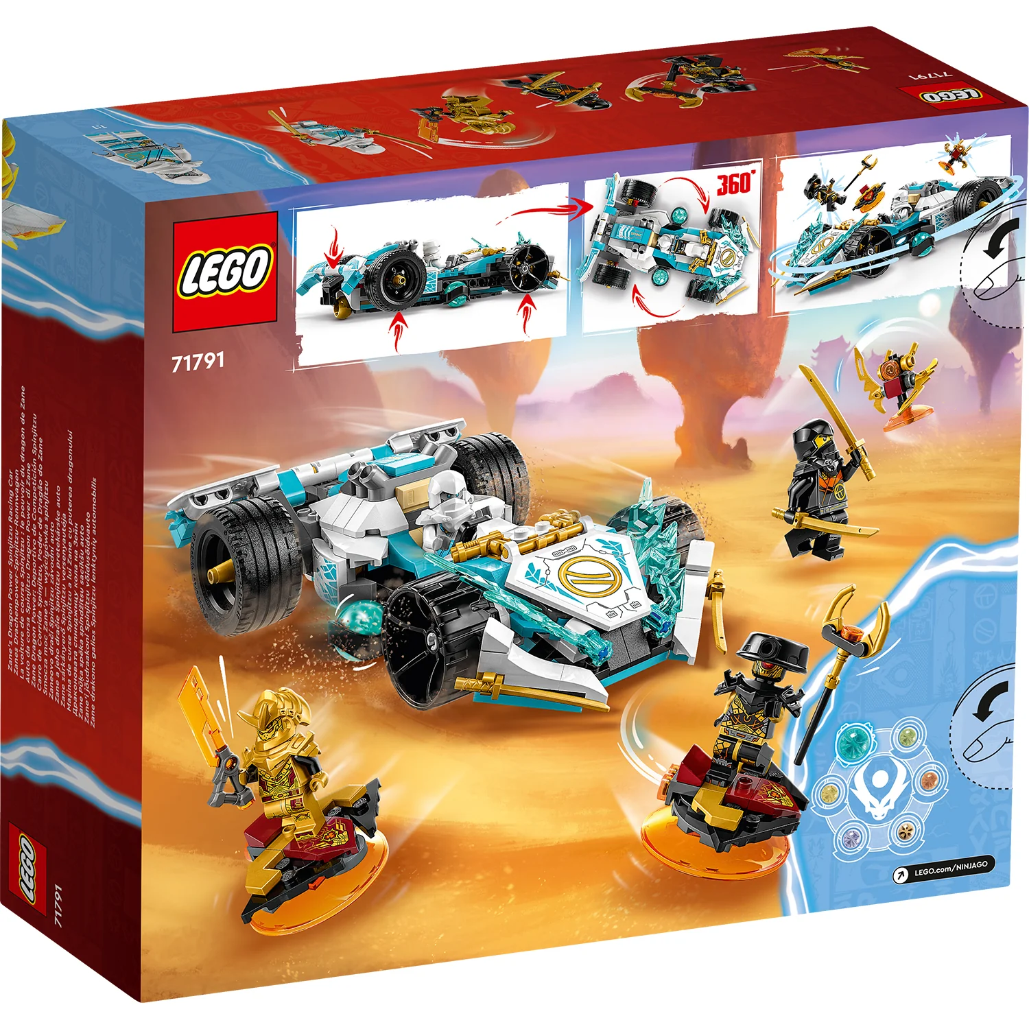 LEGO® NINJAGO® Zane’s Dragon Power Spinjitzu Race Car