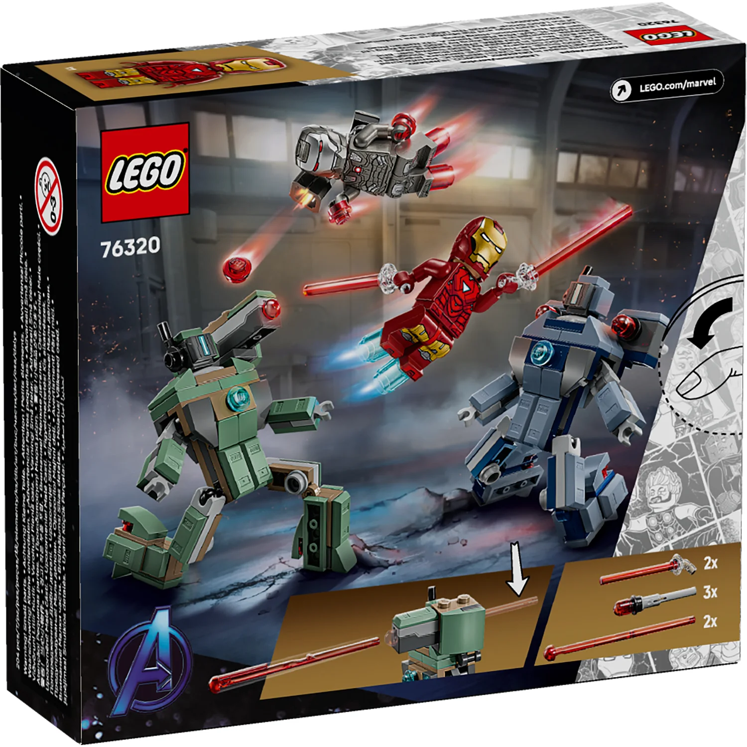 LEGO® Marvel Iron Man & War Machine vs. Hammer Drones
