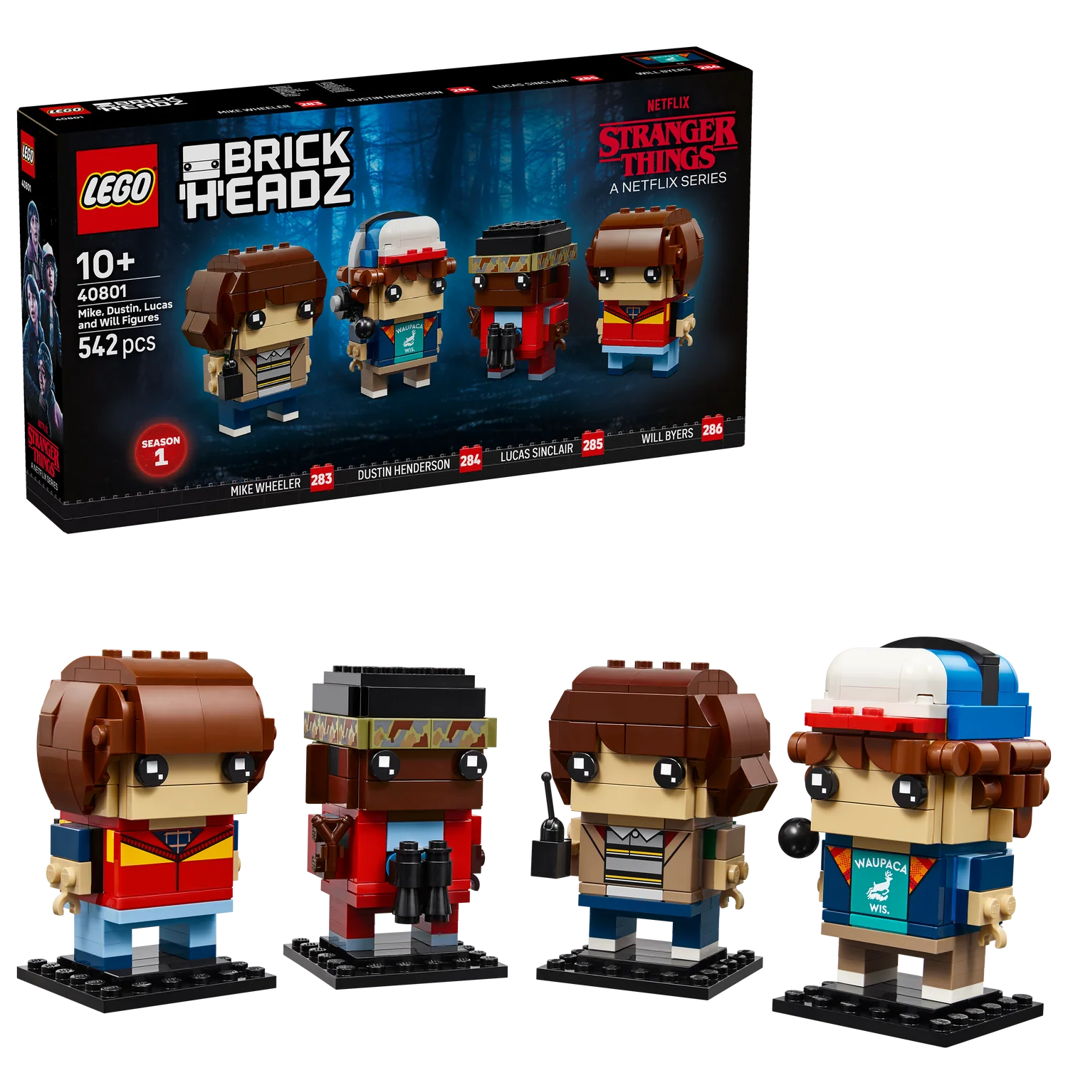 LEGO® BrickHeadz™ Mike, Dustin, Lucas and Will Figures