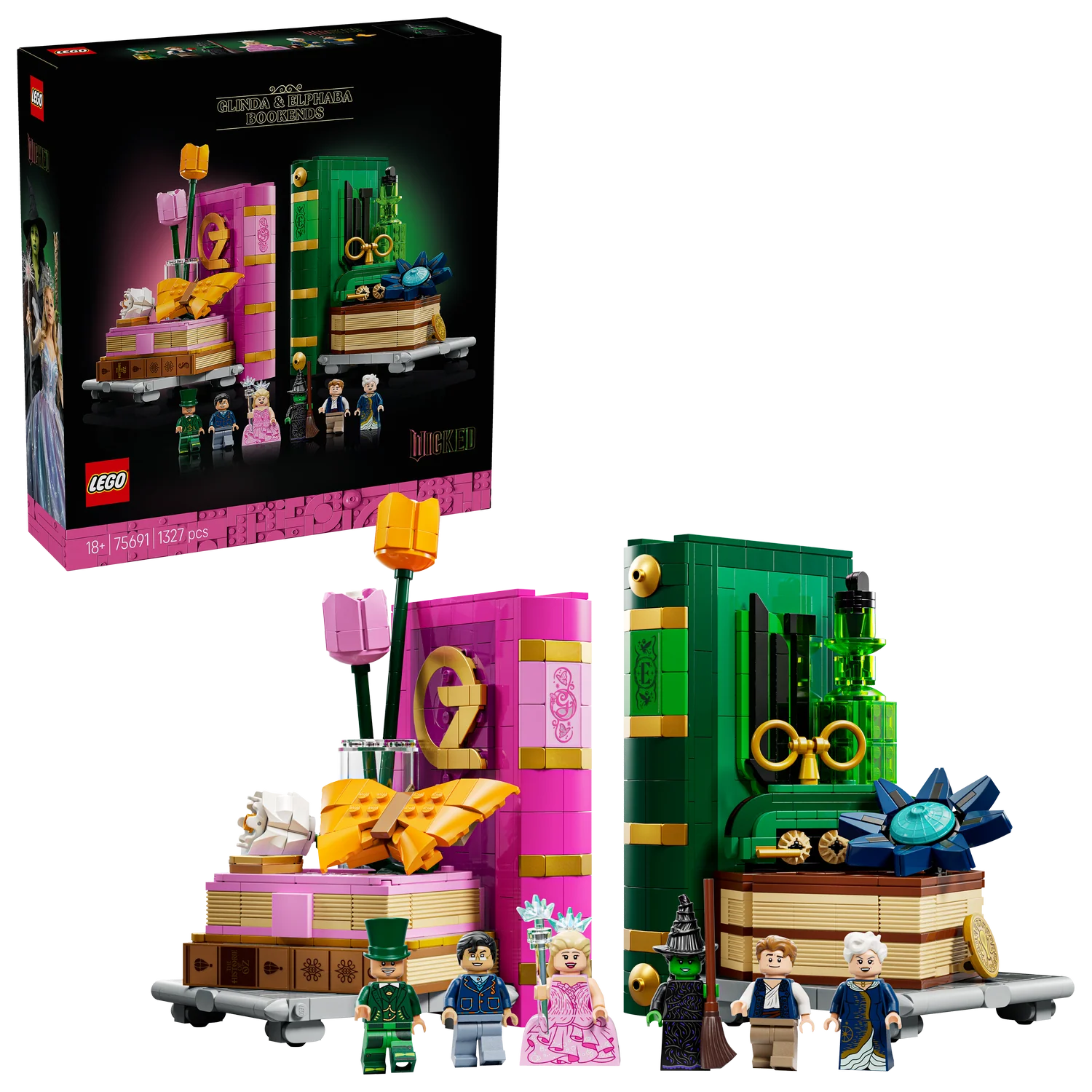 LEGO® Wicked Glinda & Elphaba Bookends