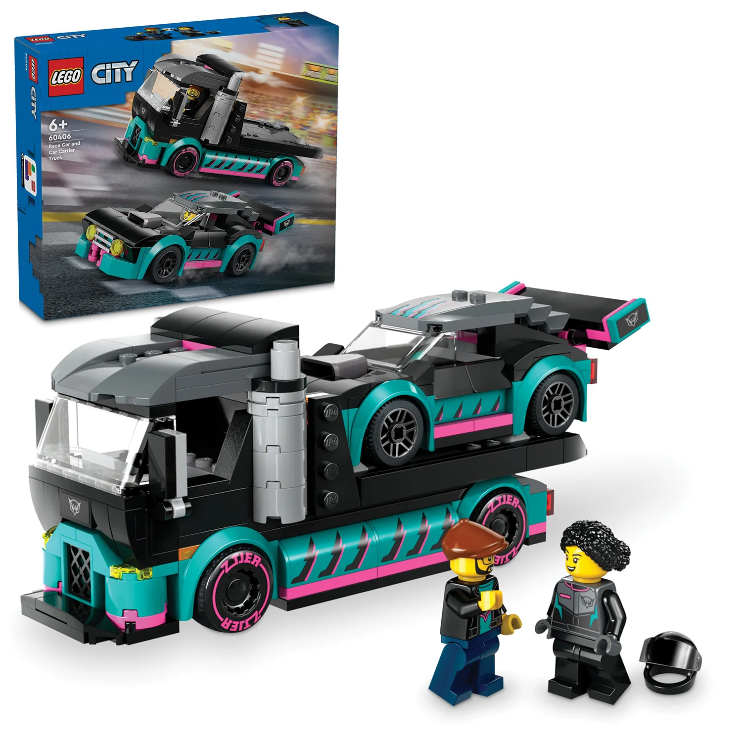 LEGO® City Race Car and Car Carrier Truck