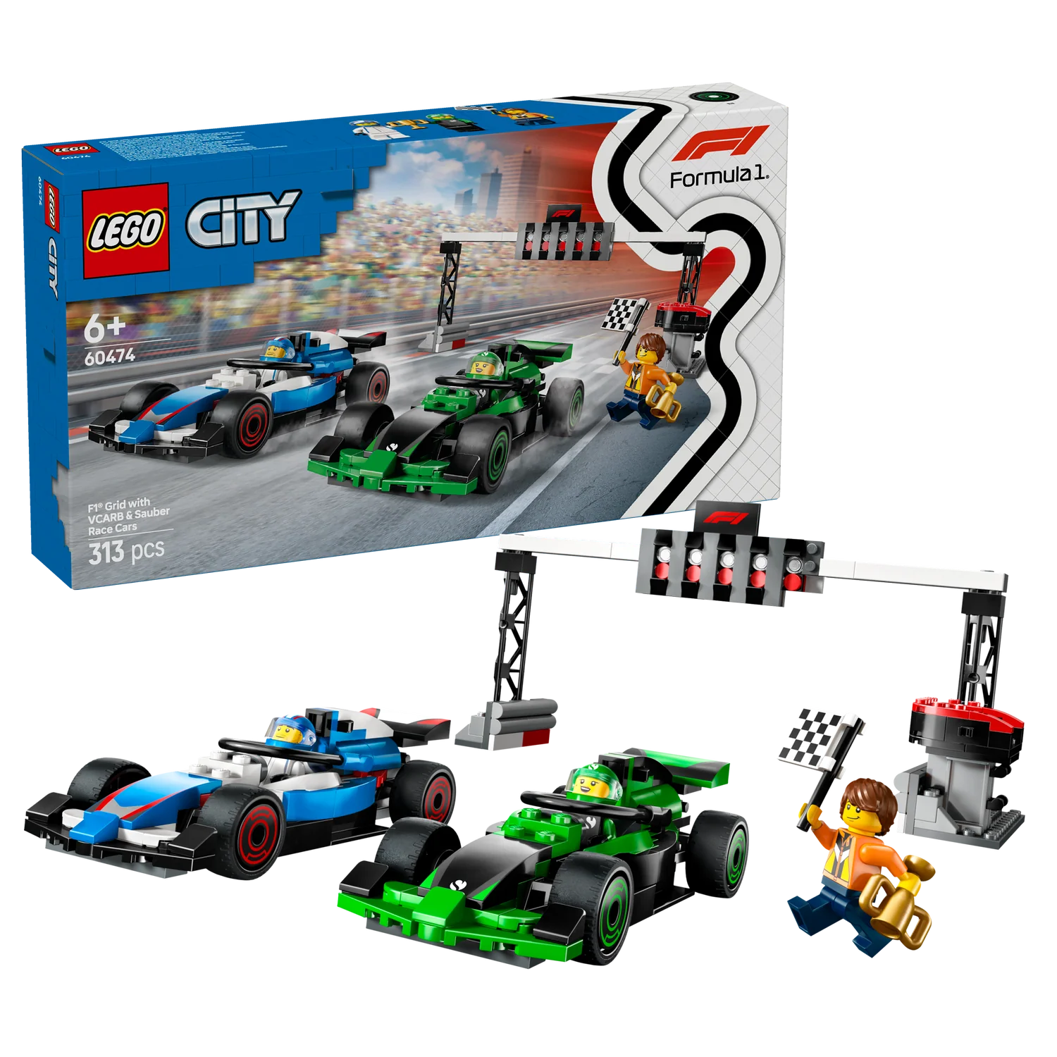 LEGO® City F1® Grid with VCARB & Sauber Race Cars
