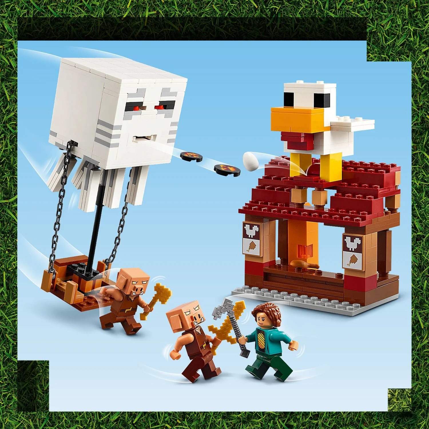 LEGO® Minecraft® The Ghast Balloon Village Attack