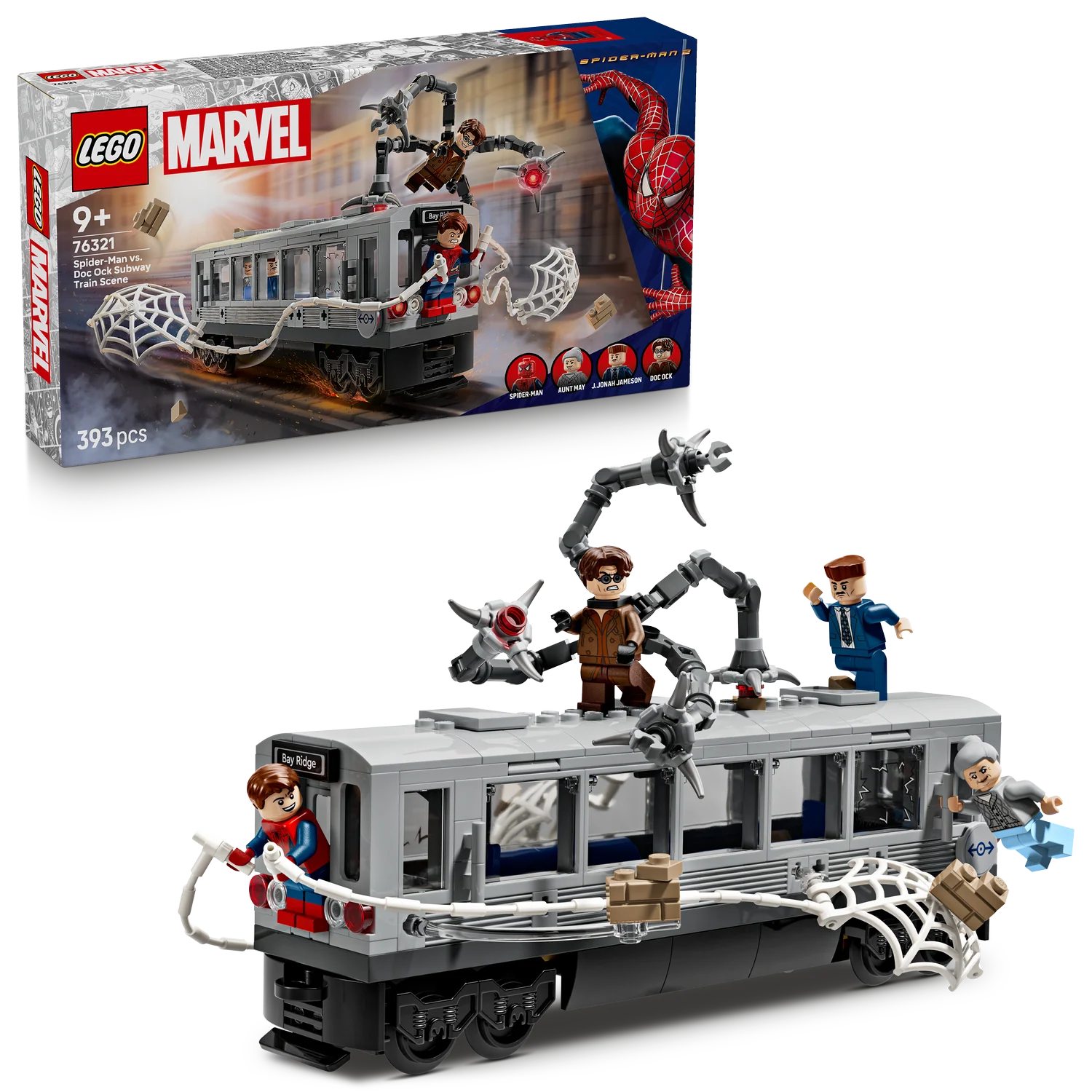 LEGO® Marvel Spider-Man vs. Doc Ock Subway Train Scene