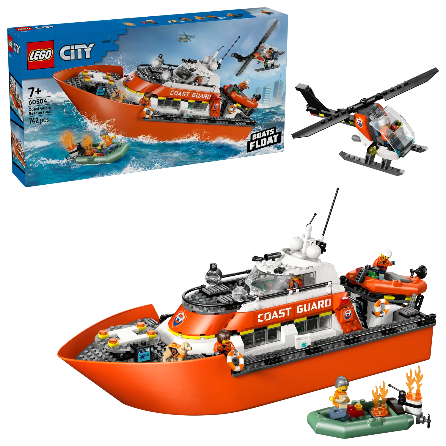 LEGO® City Coast Guard Rescue Boat & Helicopter