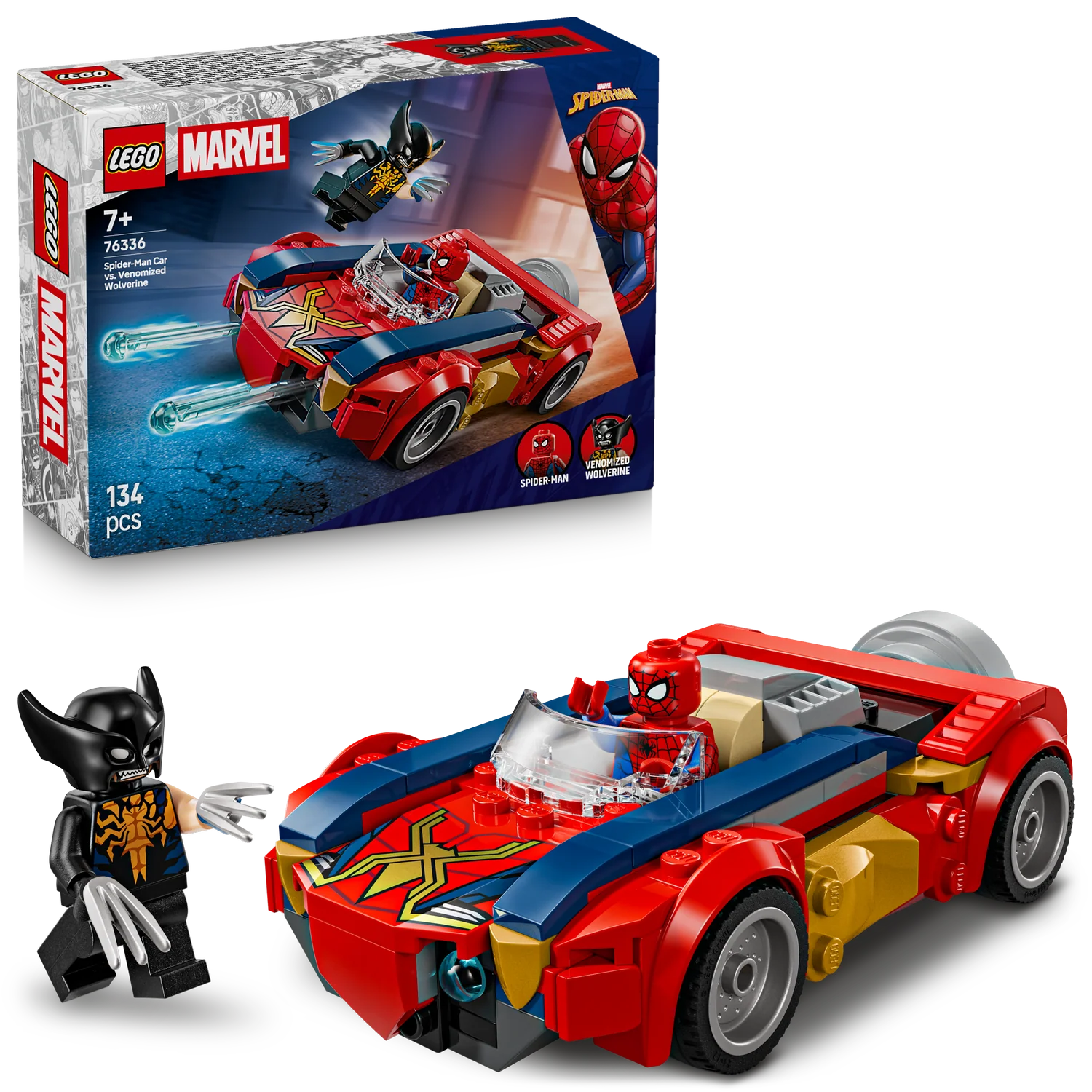 LEGO® | Marvel Spider-Man Car vs. Venomized Wolverine