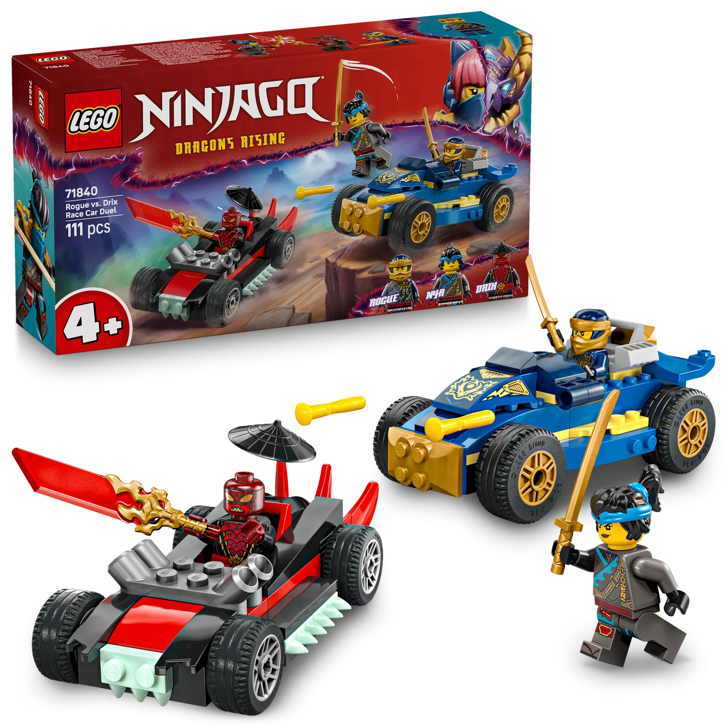 LEGO® NINJAGO® Rogue vs. Drix Race Car Duel