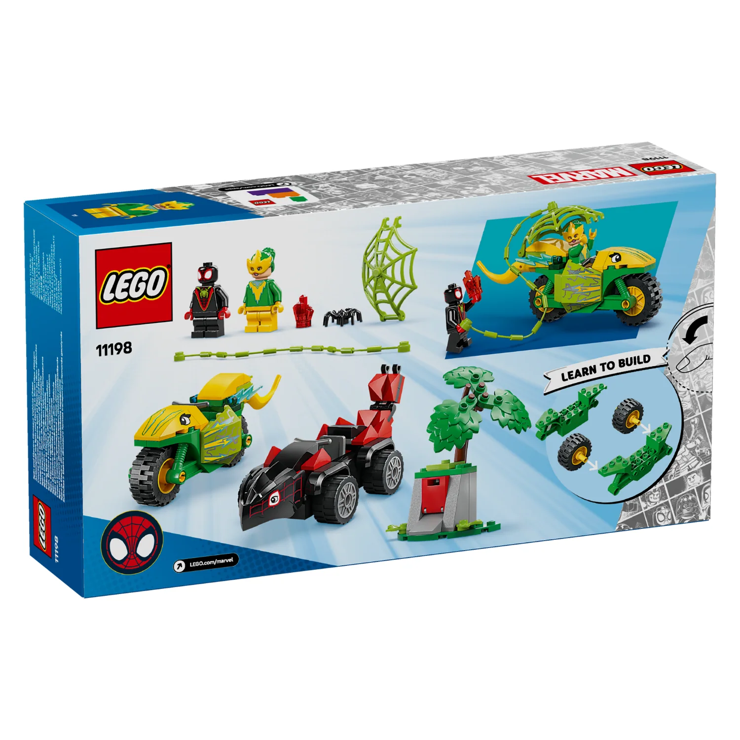 LEGO® Marvel Spidey And His Amazing Friends Spin and Electro Dinosaur Vehicle Chase