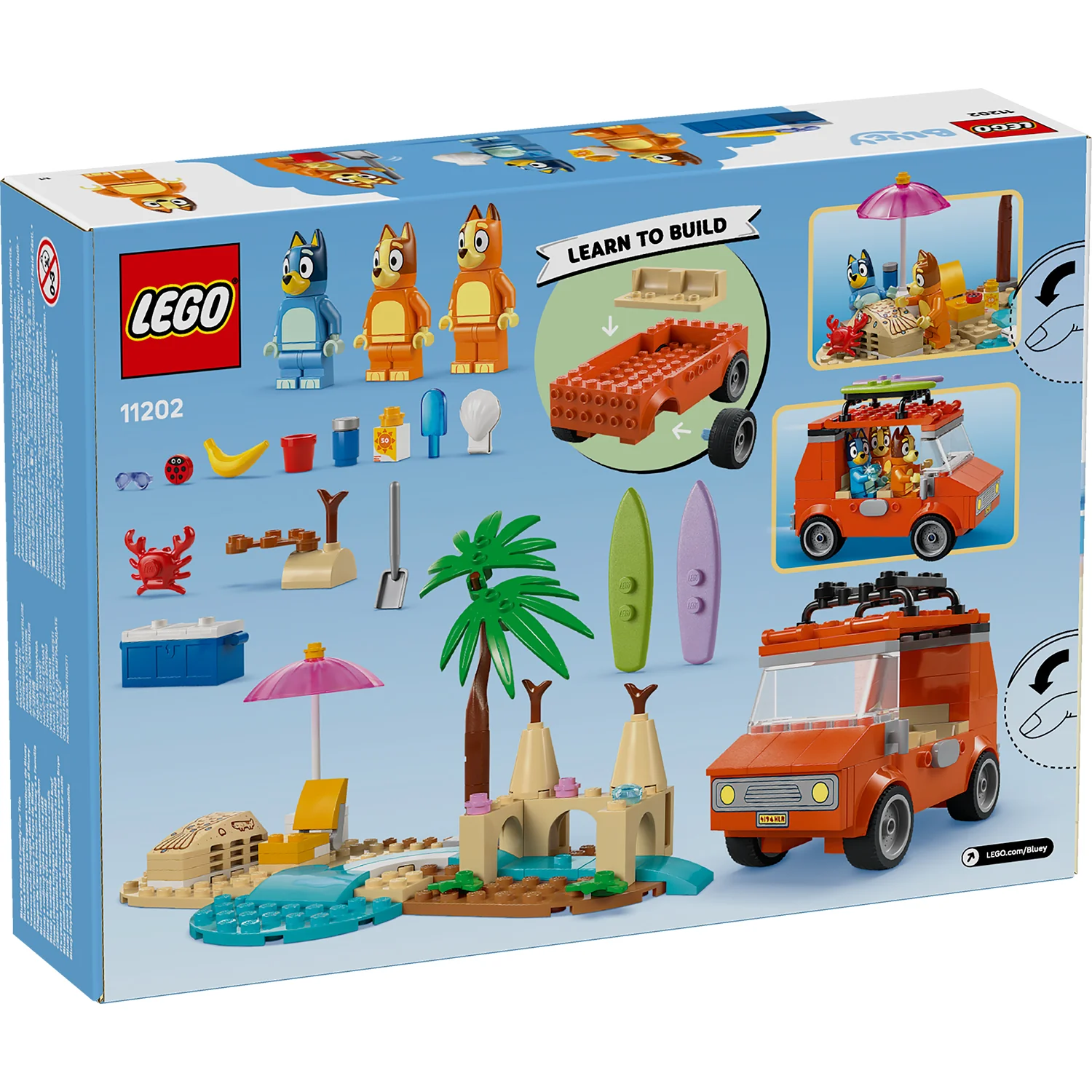 LEGO® Bluey: Bluey’s Beach & Family Car Trip